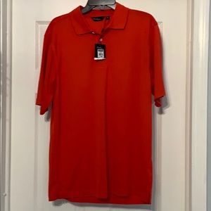 Men’s red polo shirt